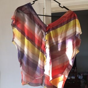 Soft silky material blouse (will need under shirt)